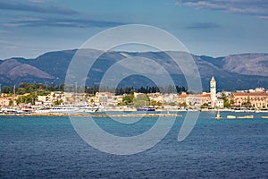 Amazing Panoramic view of Zakynthos Trade Port, Shipping, Zakynthos, Greece