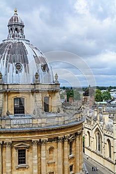 Amazing photo with Radcliffe Camera, Oxford University. Vertical