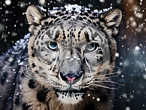 Amazing photograph of stalking snow leopard