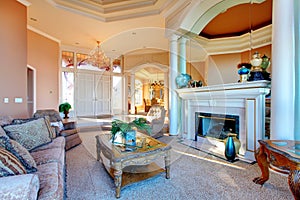 Amazing rich interior with antique furniture