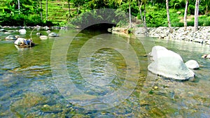 Amazing river in Tasikmalaya, West Java, Indonesia