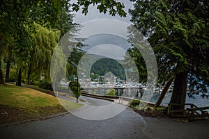 Amazing road in the seashore,  harbor  in the Deep cove