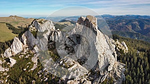 Amazing Rock formation Pietrele Doamnei Rarau In Bucovina