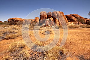 Amazing rock formations, Devils Marbles, Red Center, Australia
