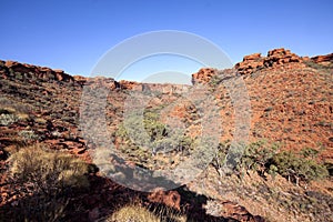 Amazing rock formations of the Great Valley, Kings Canyon. Australia