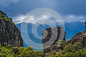 Amazing rock formations at Meteora