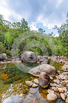 Amazing rock pools at Upper Stoney Creek, Byfield National Park, Queensland.