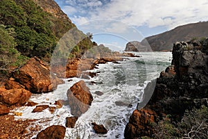 Rocky coastline near the Knysna Heads, South Africa