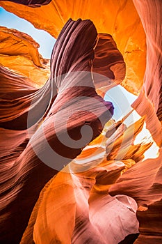 Amazing sandstone formations in Antelope Canyon, Arizona, USA