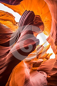 Amazing sandstone formations in Antelope Canyon, Arizona, USA