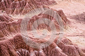 Amazing sandstone terrain of a desert