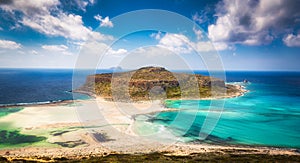 Amazing scenery of Balos beach on Crete, Greece