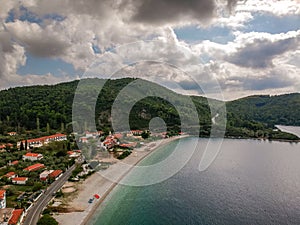 Amazing scenery over Skopelos island Greece in Autumn. Skopelos is the largest island of Sporades, Greece