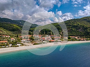 Amazing scenery over Skopelos island Greece in Autumn. Skopelos is the largest island of Sporades, Greece