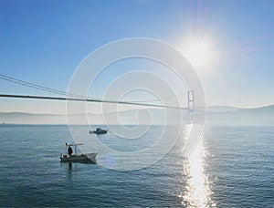 Amazing scenics of Bosphorus bridge and Istanbul