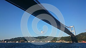 Amazing scenics of Bosphorus bridge and Istanbul city, Turkey