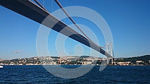 Amazing scenics of Bosphorus bridge and Istanbul city, Turkey