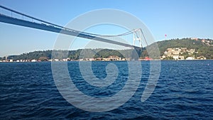 Amazing scenics of Bosphorus bridge and Istanbul city, Turkey.