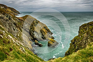 Amazing seashore landscape in Ireland near Dublin