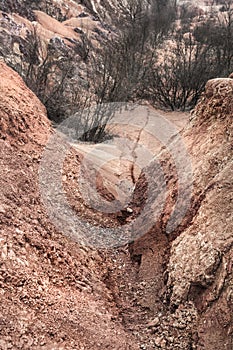 Amazing shapesand colors near an old abandoned bauxite mine in H