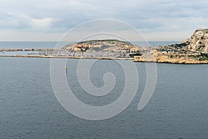 Amazing shot of the Frioul islands seen from the chateau d'If, Marseille