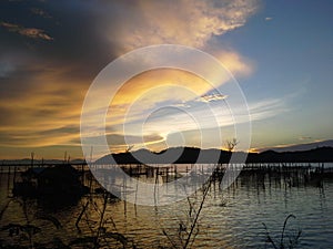 Amazing sky in the afternoon near Kaw Yor island ,Songkhla