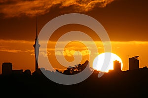 Amazing Sky Tower Sunset