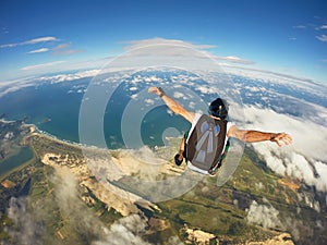 Amazing Skydiving in Brazil beach