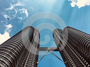 Amazing skyscape twin tower malaysia