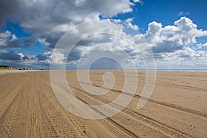 On the amazing Sonderstrand beach on the Romo peninsula, Jutland photo