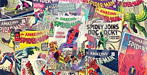 Amazing Spider-Man aka Spiderman Marvel retro vintage old comic comics