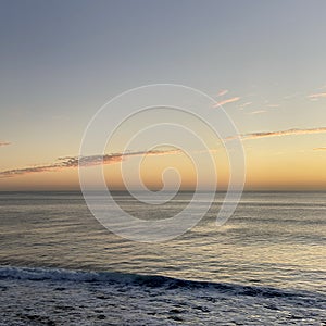 Beautiful sunset at beach in Meloneras Gran Canaria, Spain photo