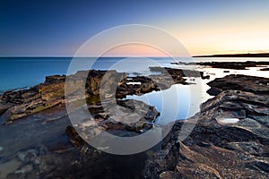 Amazing sunset at Atlantic ocean