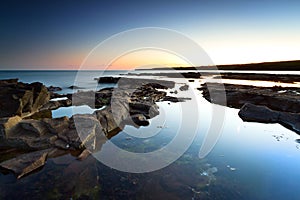 Amazing sunset at Atlantic ocean