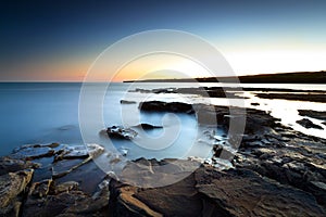 Amazing sunset at Atlantic ocean