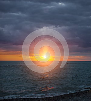 Amazing sunset in Black Sea