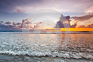 Amazing sunset form Bali beach