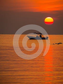 Amazing sunset in Ko Pha Ngan, Thailand