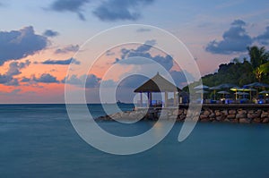 Amazing sunset at la digue Seychelles