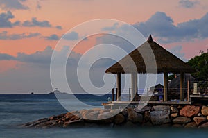 Amazing sunset at la digue Seychelles