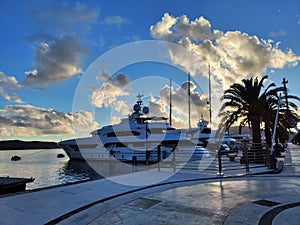 Amazing sunset in Porto Montenegro