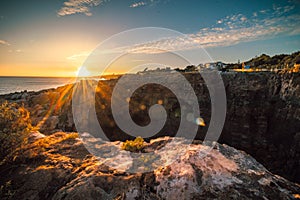 Amazing Sunset at the sea, Boca do Inferno, Cascais, Portugal