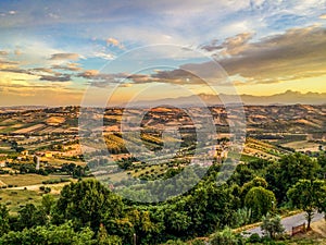 Amazing sunset in Tortoreto, Abruzzo, Italy