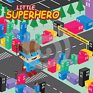 Amazing superhero isometric world theme
