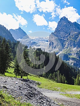 Amazing Swiss Alps Wetterhorn in Summer Grindelwald