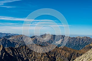 Amazing Tatra mountains with famous Orla Perc from Sedielko mountains pass