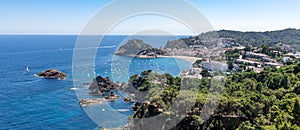 Amazing Tossa de Mar, the beautiful sunny village and medieval castle in Catalonia Spain