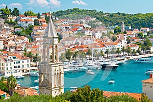 Amazing town of Hvar harbor photo