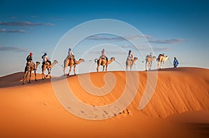 Sahara desert camels trekking tours with berbers adventure dromadaires riding and berber guiding excursion