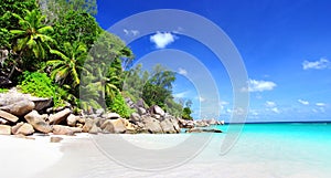 Amazing tropical holidays in paradise beaches of Seychelles photo